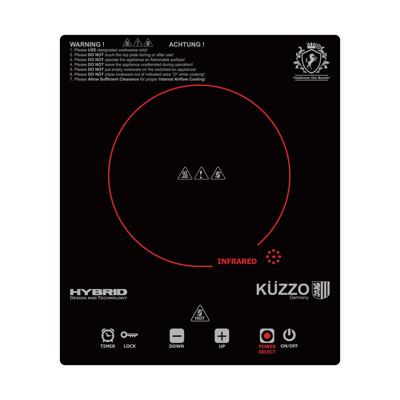 Kuzzo IF-222 built-in / table-top Ceramic Cooker