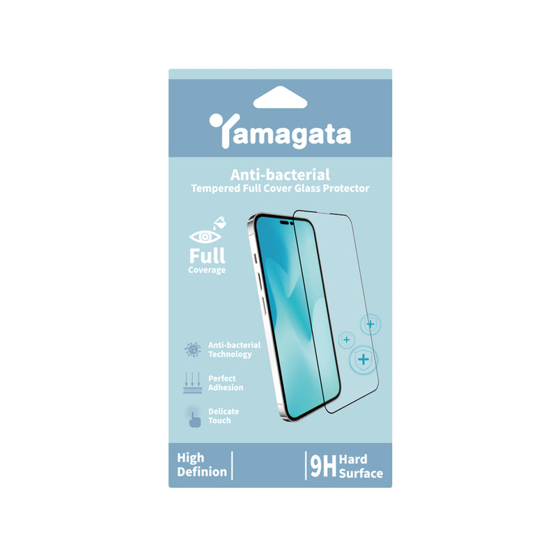 YAMAGATA Anti-bacterial Tempered Full Cover Glass Protector For iPhone 14 Plus