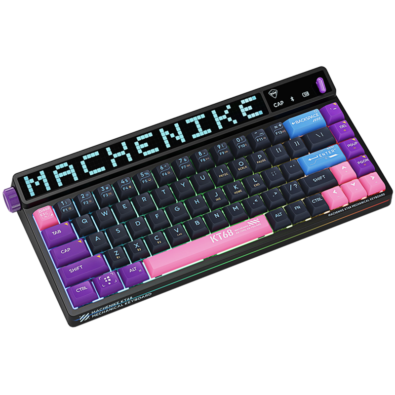 Machenike Machenike KT68-B68W 68-Keys Silver Switch (LED Black Limited Edition) Wireless RGB Mechanical Keyboard