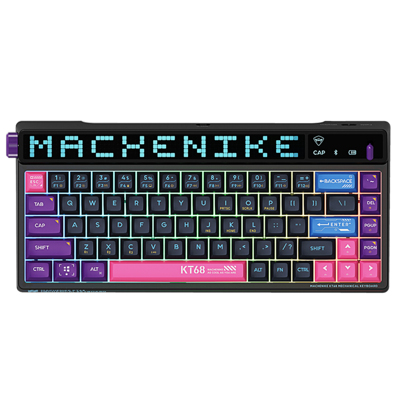 Machenike Machenike KT68-B68W 68-Keys Silver Switch (LED Black Limited Edition) Wireless RGB Mechanical Keyboard