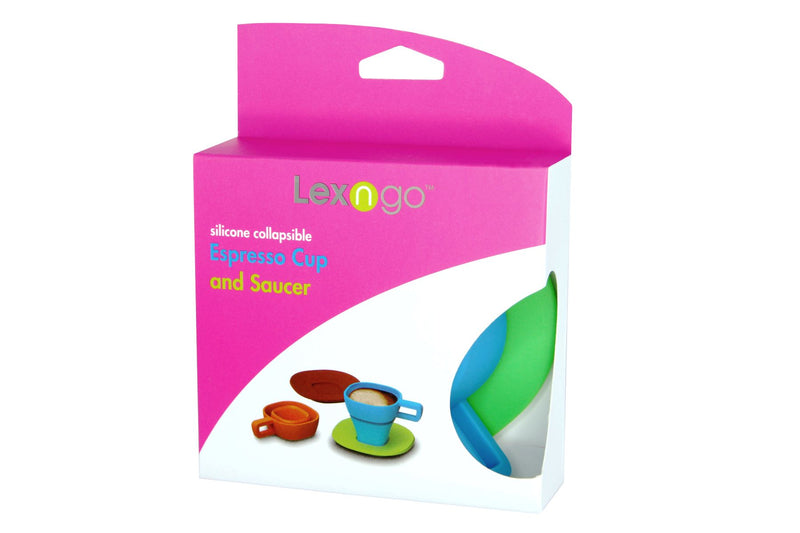 Lexngo Silicone Collapsible Espresso Cup and Saucer - 80ml