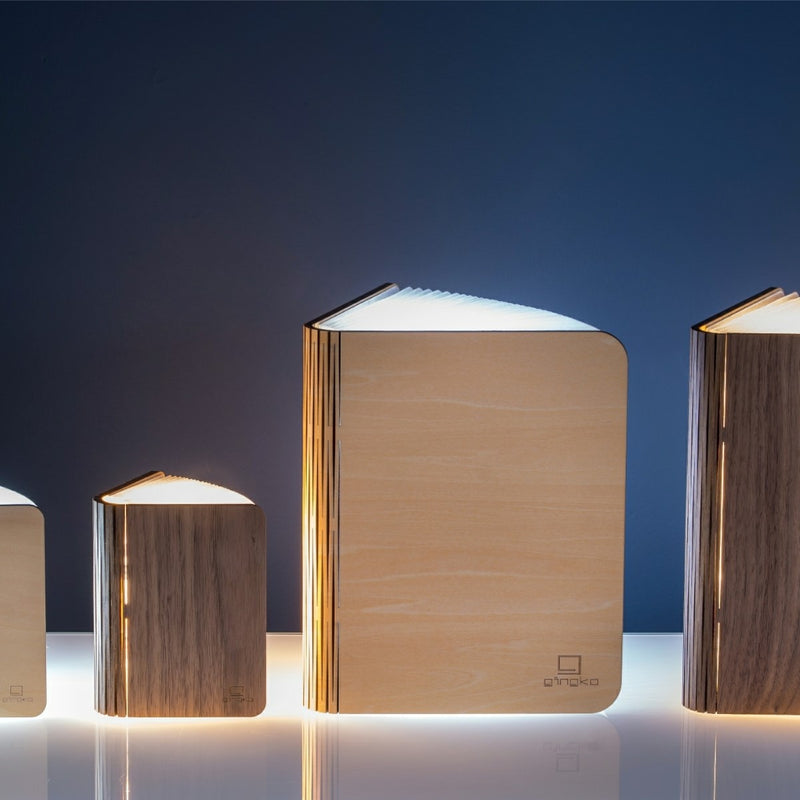 Gingko Design Smart Book Light (Natural Wood)