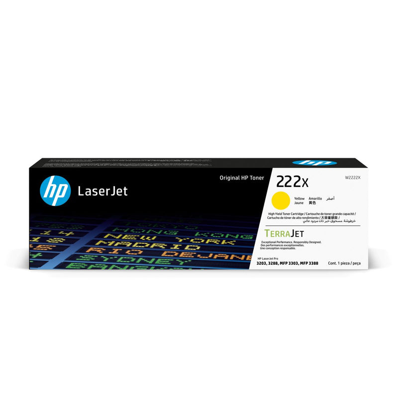 HP 222X High Yield Yellow Original LaserJet Toner Cartridge (W2222X)