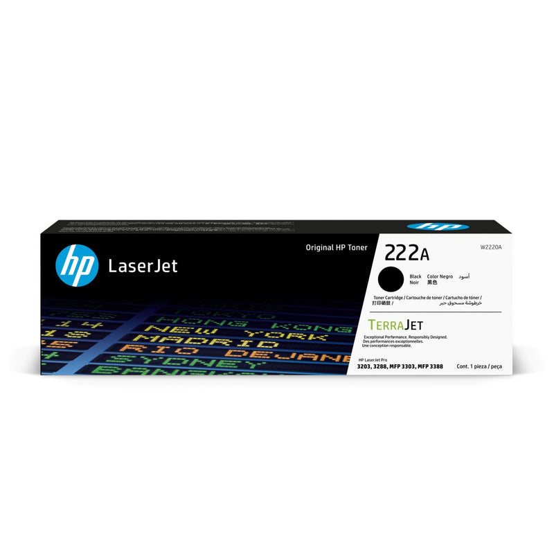 HP 222A Black Original LaserJet Toner Cartridge (W2220A)