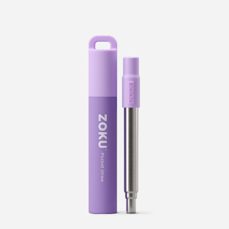 ZOKU Purple Two Tone Pocket Straw