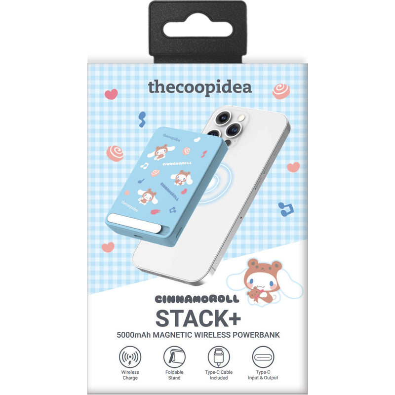 thecoopidea Cinnamoroll STACK+ 5000mAh 磁吸式無線行動電源