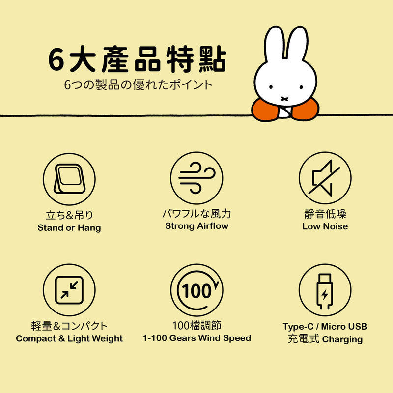 miffy MIF30 ultra-thin desk fan