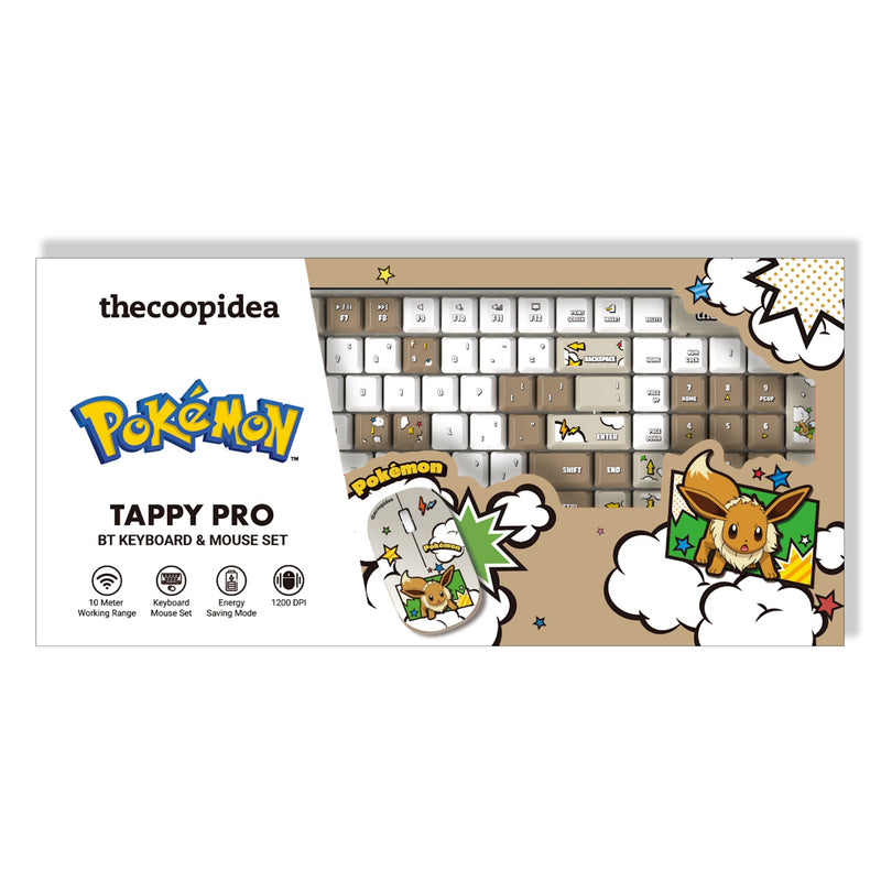 thecoopidea x Pokemon TAPPY Pro 藍牙鍵盤滑鼠套裝