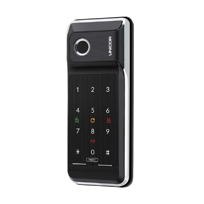 Unicor R500FBK Fringerprint Rim Lock Smart Door Lock