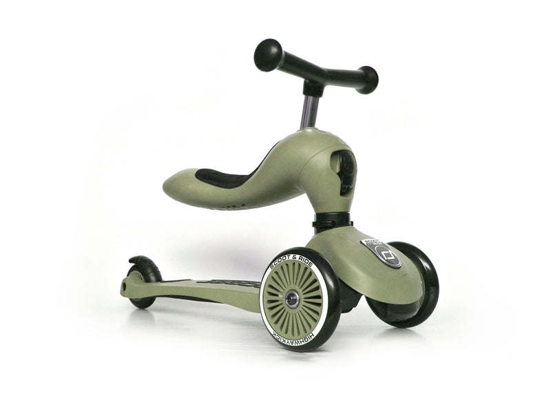 Scoot and Ride Highwaykick1 2合1平衡滑步車(1 yr+) 橄欖 (3輪)