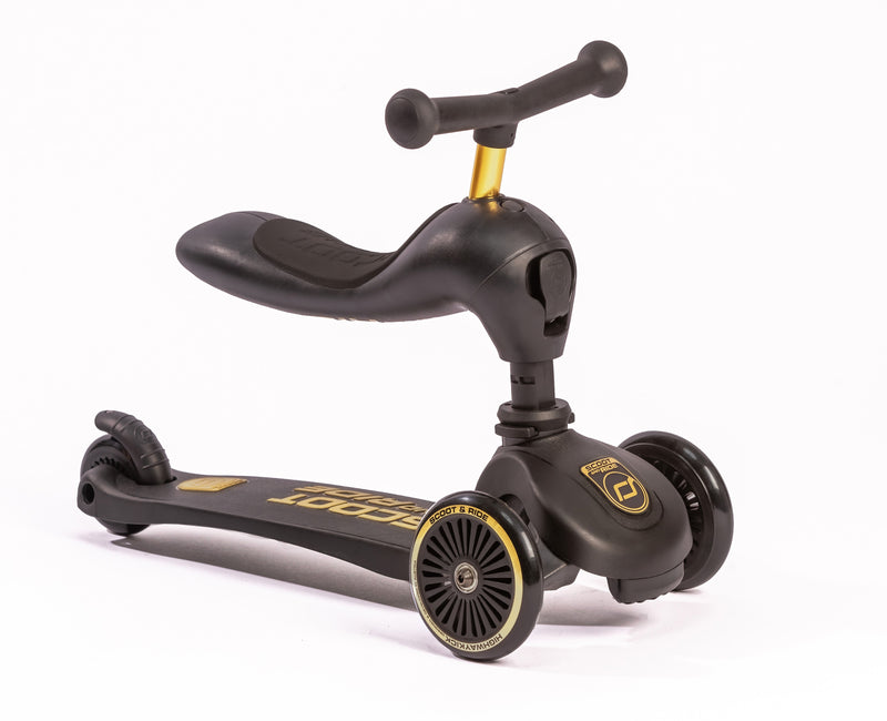 Scoot and Ride Highwaykick 1 (1 yr+) Black/Gold (3 Wheels)