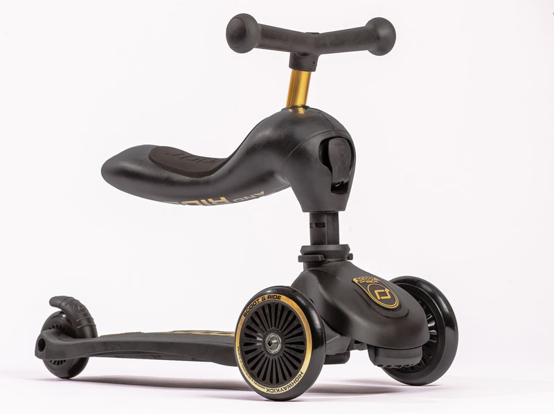 Scoot and Ride Highwaykick 1 (1 yr+) Black/Gold (3 Wheels)