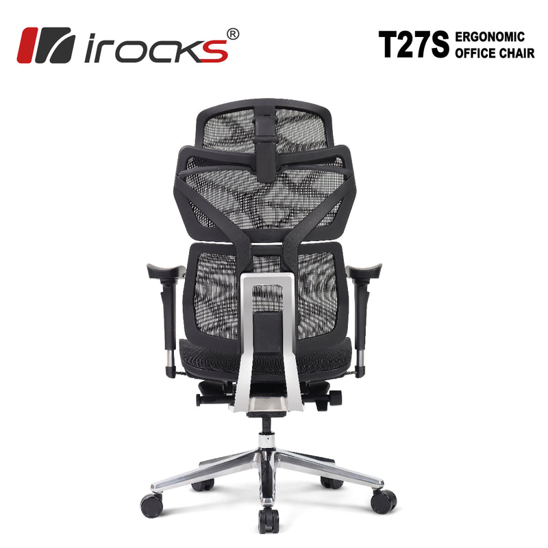 iRocks T27S Ergonomic Cloudmarble Mesh Chair (with Foldable Leg Rest)