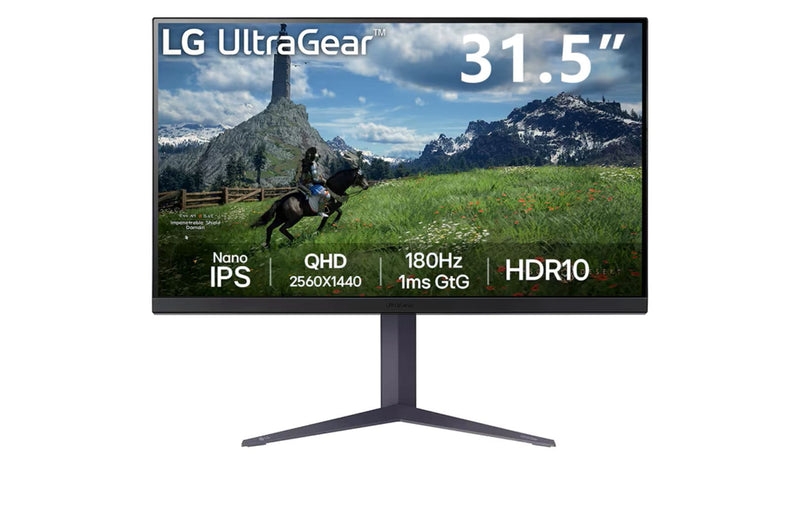 LG UltraGear™ 32GS85Q-B 32” QHD Nano IPS 180Hz Gaming Monitor