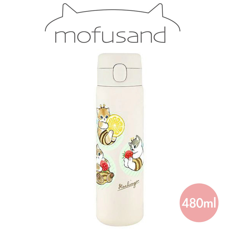 Mofusand 480ML 真空不鏽鋼 One Touch 水壼