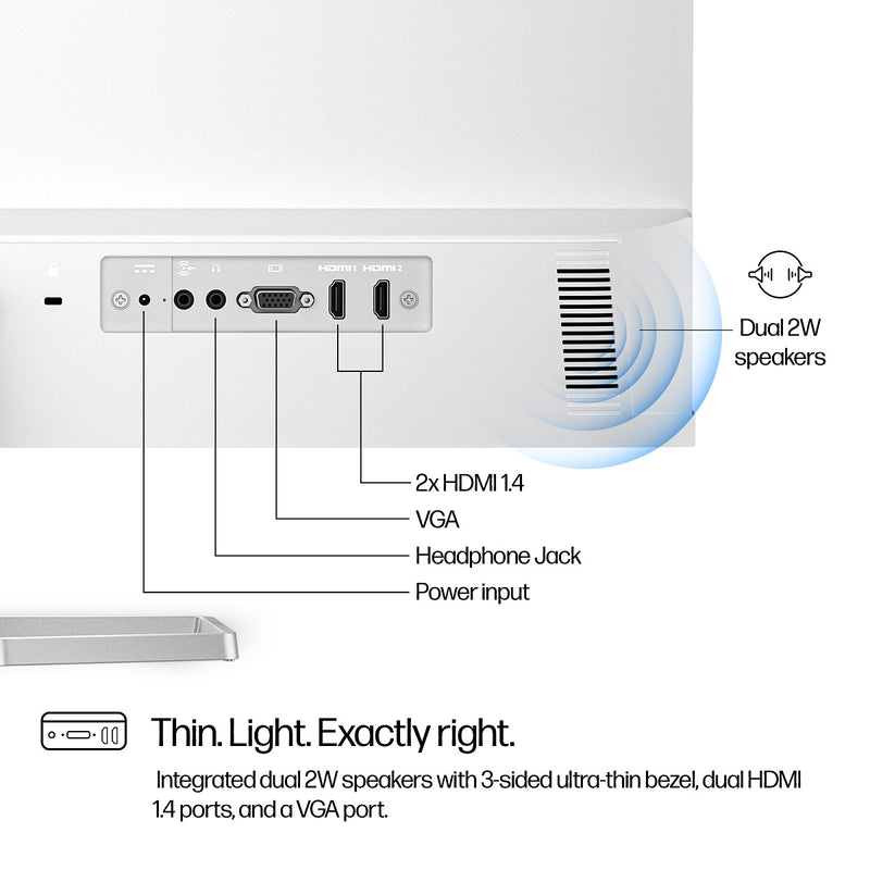 HP 惠普 S5 527sa 27" 100Hz FHD 顯示器（帶揚聲器）