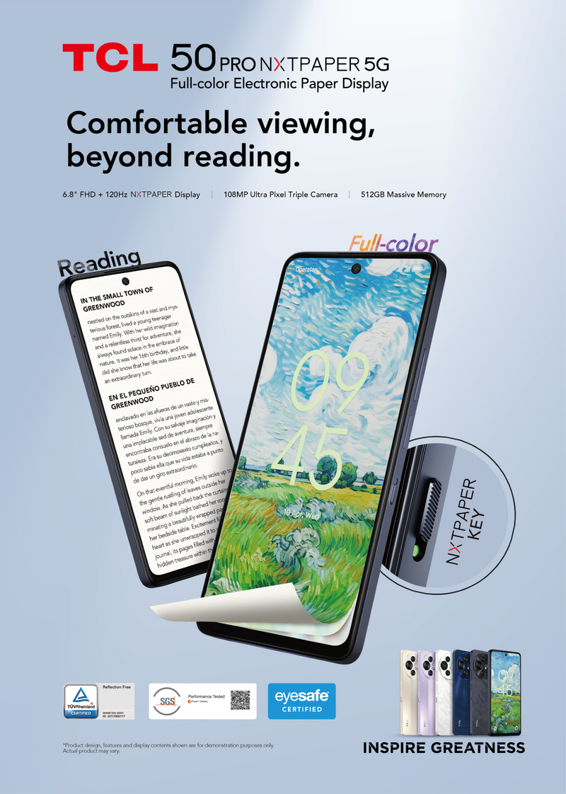 TCL 50 PRO NXTPAPER 5G Smartphone