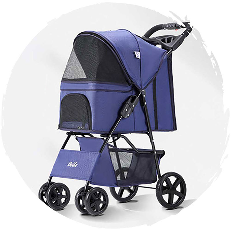 BELLO Classic Four-Wheel Foldable Dog Stroller(Pet Weight: 15kg)