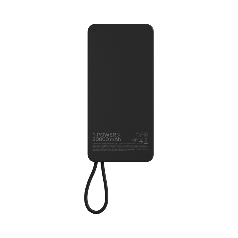 Momax 1-Power X1 Battery Pack (20000mAh) with Built-in USB-C Cable IP153