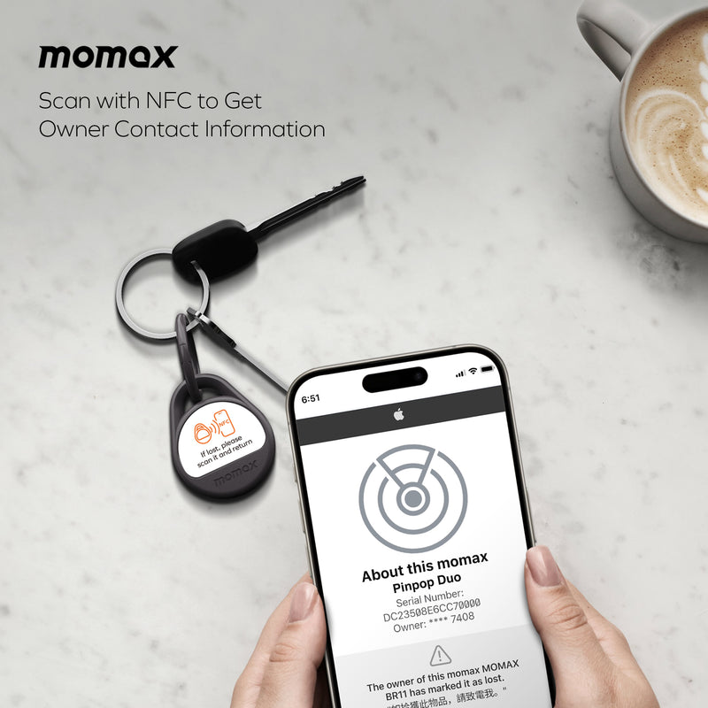 Momax Pinpop Duo Find My Locator Tracker