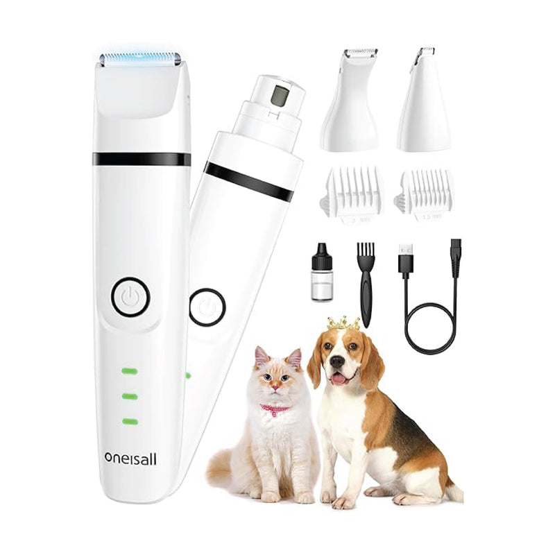 Oneisall Quiet Clippers Dog Cat 4 in 1 Complete Set - N12