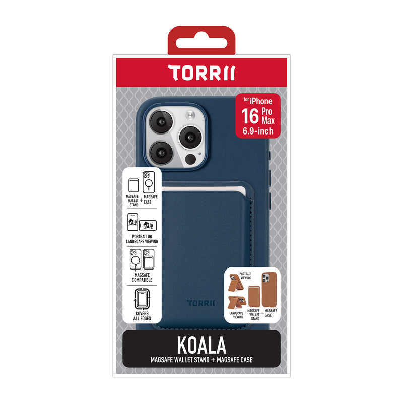 Torrii KOALA MagSafe Wallet Stand + Case for iPhone 16 Pro Max