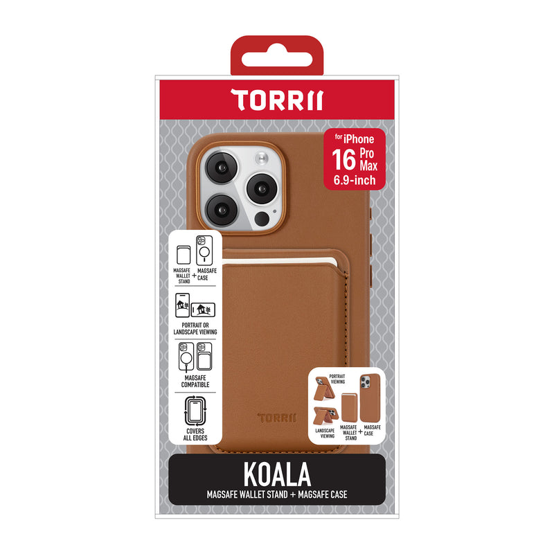 Torrii KOALA MagSafe Wallet Stand + Case for iPhone 16 Pro Max