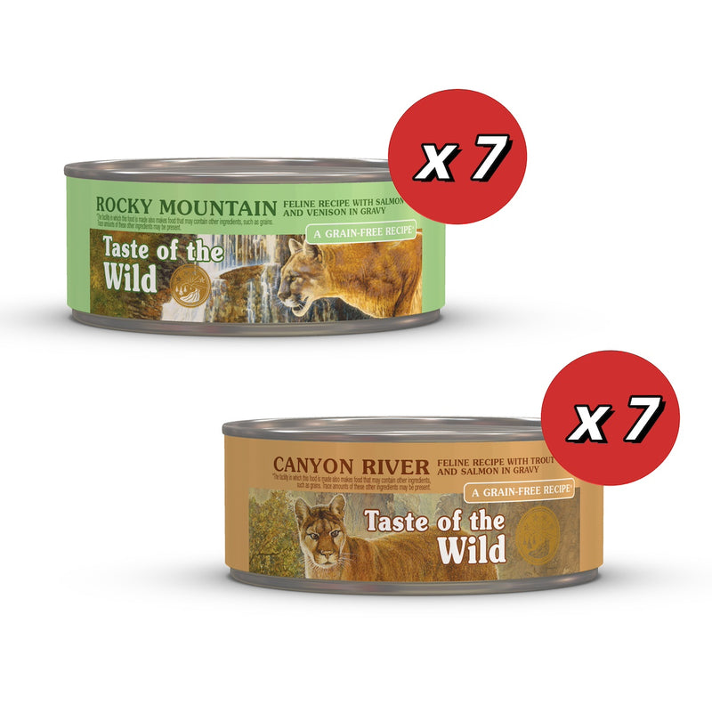 Taste of the Wild Cat Cans set (2 flavors, 14cans)