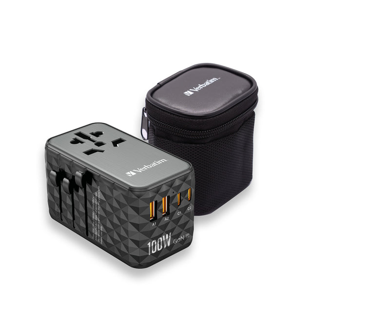 VERBATIM GaN III 100W Universal Travel Adapter