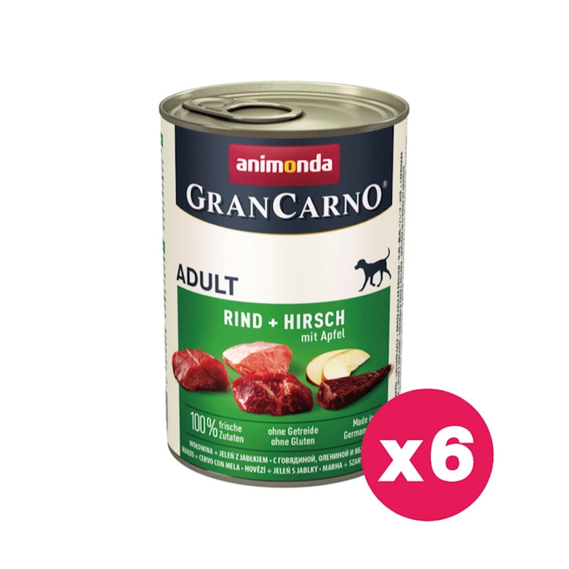 Animonda Adult Dog Beef + Deer with Apple  200g X 6