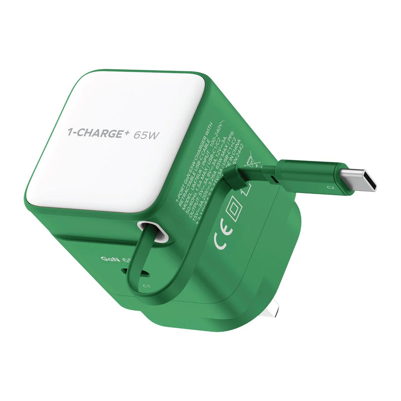 Momax 1-Charge+ 65W GaN單輸出及伸縮USB-C 線充電器