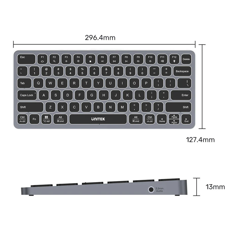 UNITEK 多功能9合1 USB-C鍵盤Hub