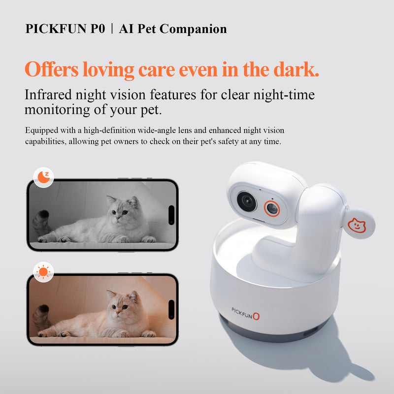 PICKFUN P0 Pet AI Companion IP Camera - White