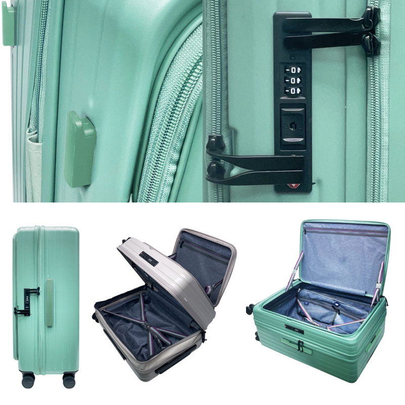 HALLMARK PC Zipper Front & Middle Opening Suitcase HM904T