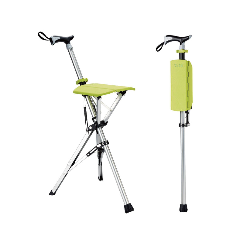 TADA Lightweight Folding Cane Chair (Lime Green)