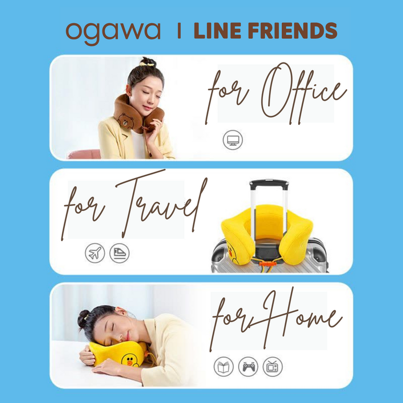 Ogawa Line Friends U型按摩頸枕 OG-2612