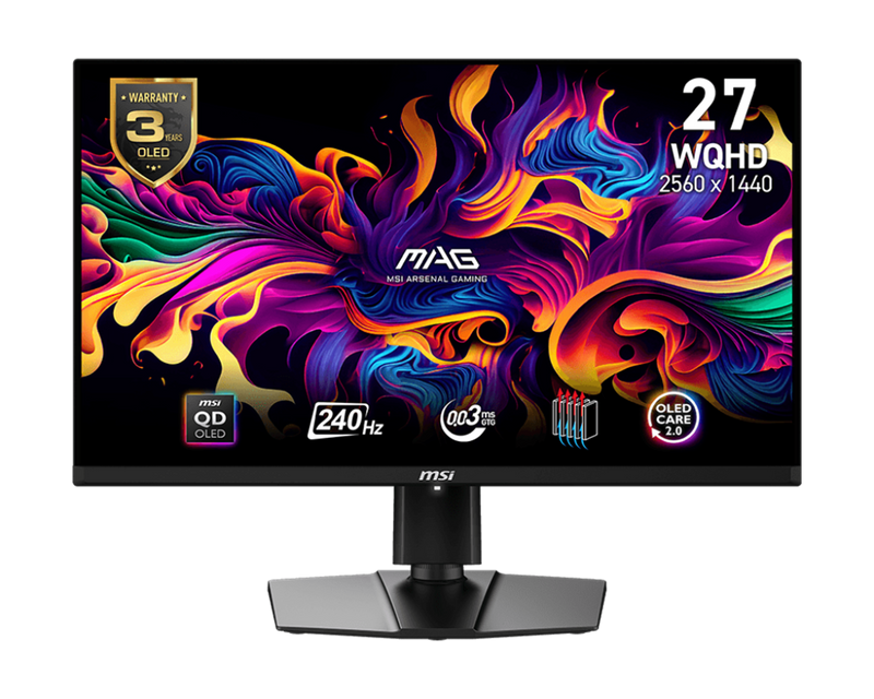 MSI MAG 271QPX QD-OLED E2 27" 2K 240Hz Gaming Monitor