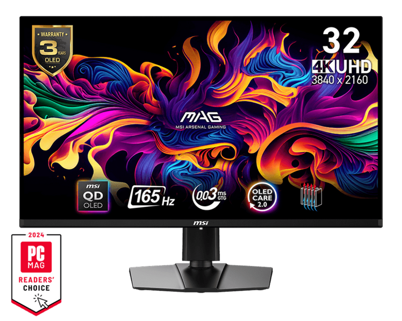 MSI MAG 321UP QD-OLED 32" 4K 165Hz Gaming Monitor