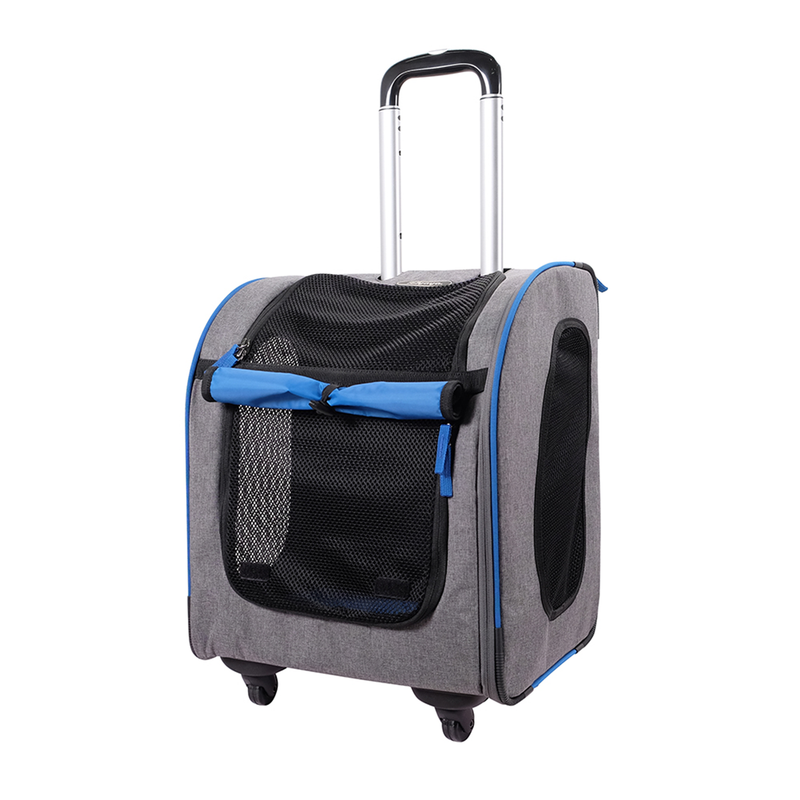 Ibiyaya New Liso Backpack Parallel Transport Pet Trolley - Slate Sapphire