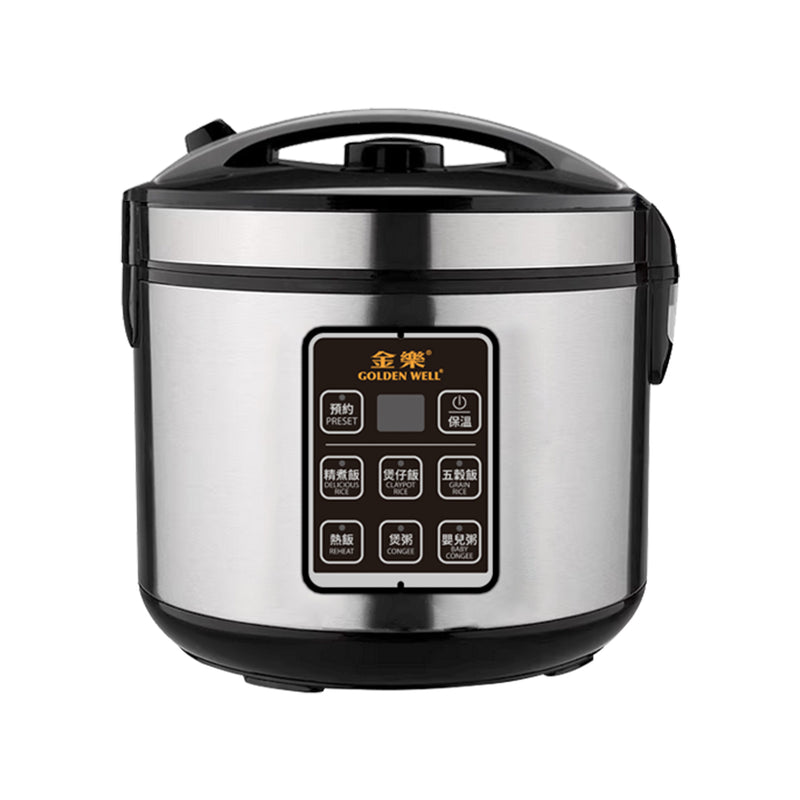 GOLDEN WELL GBC-4DR Black Crystal Ceramic Rice Cooker