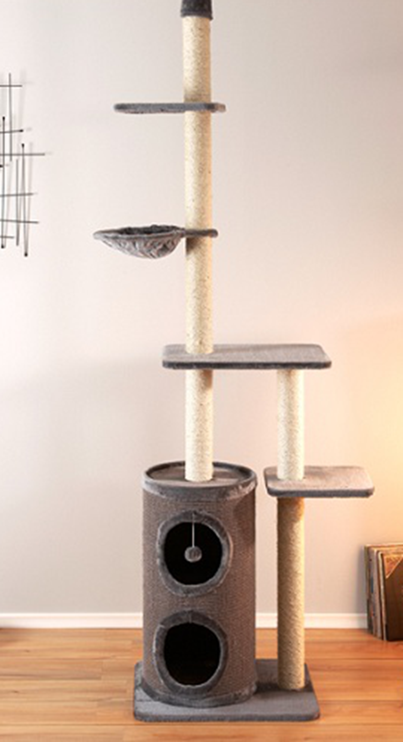 Meow Me 5 Layers Cat Tree 600W x 500D x 2530Hmm MM80429-1 - Grey