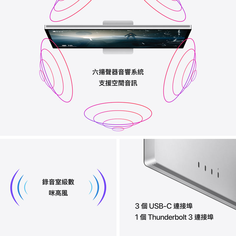 APPLE Studio Display -  納米紋理玻璃 -  VESA 掛架連接器